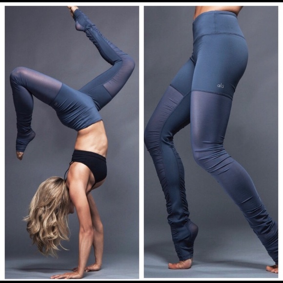ALO Yoga Pants - ALO | Mesh Goddess Leggings Blue